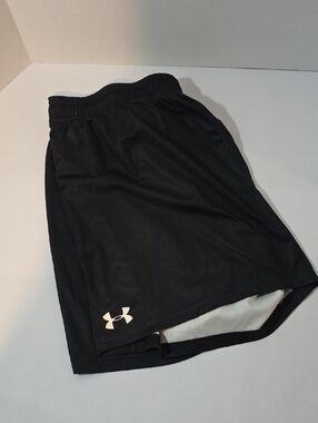 Under Armour Black Performance Gym Shorts with White Logo